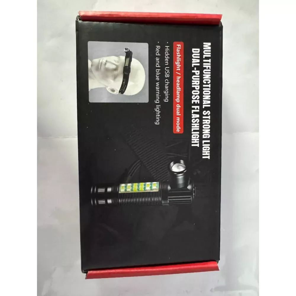 Фонарик аккумуляторный 2 в 1 ручной + налобный с USB — SY-2209 - фото 3