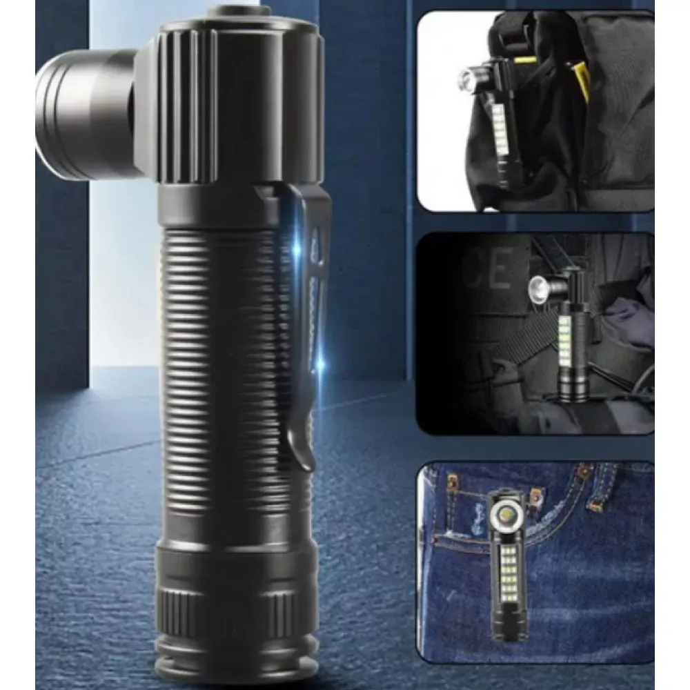 Фонарик аккумуляторный 2 в 1 ручной + налобный с USB — SY-2209 - фото 7