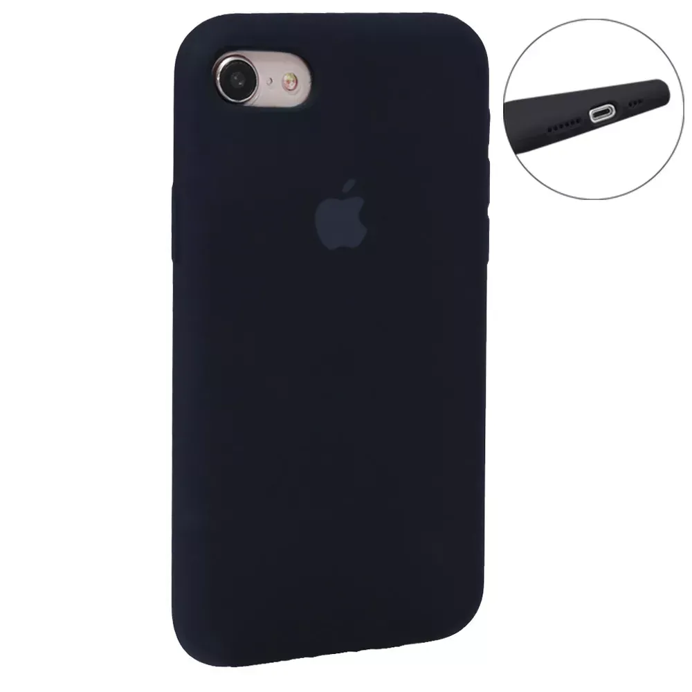 Original Silicone Case Full Size iPhone 7 ; 8 ; SE 2020 — Blue Bird Feather — Apple Apple iPhone 7, Apple iPhone 8, Apple iPhone SE 2020