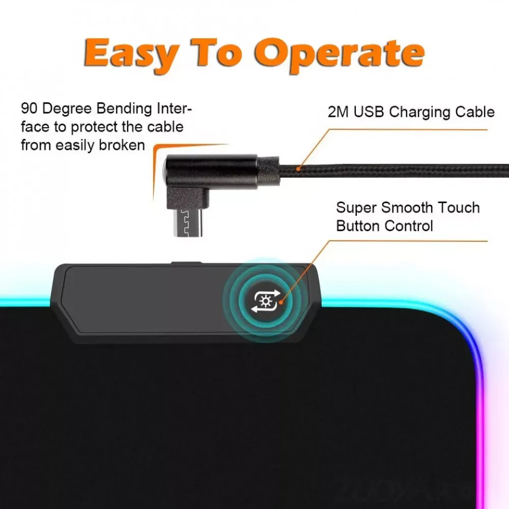 Килимок для миші 30*80 LED Frame - фото 6