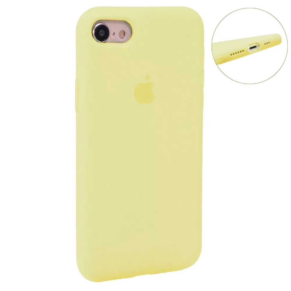 Original Silicone Case Full Size iPhone 7 ; 8 ; SE 2020 — Blue Bird Feather - фото 13