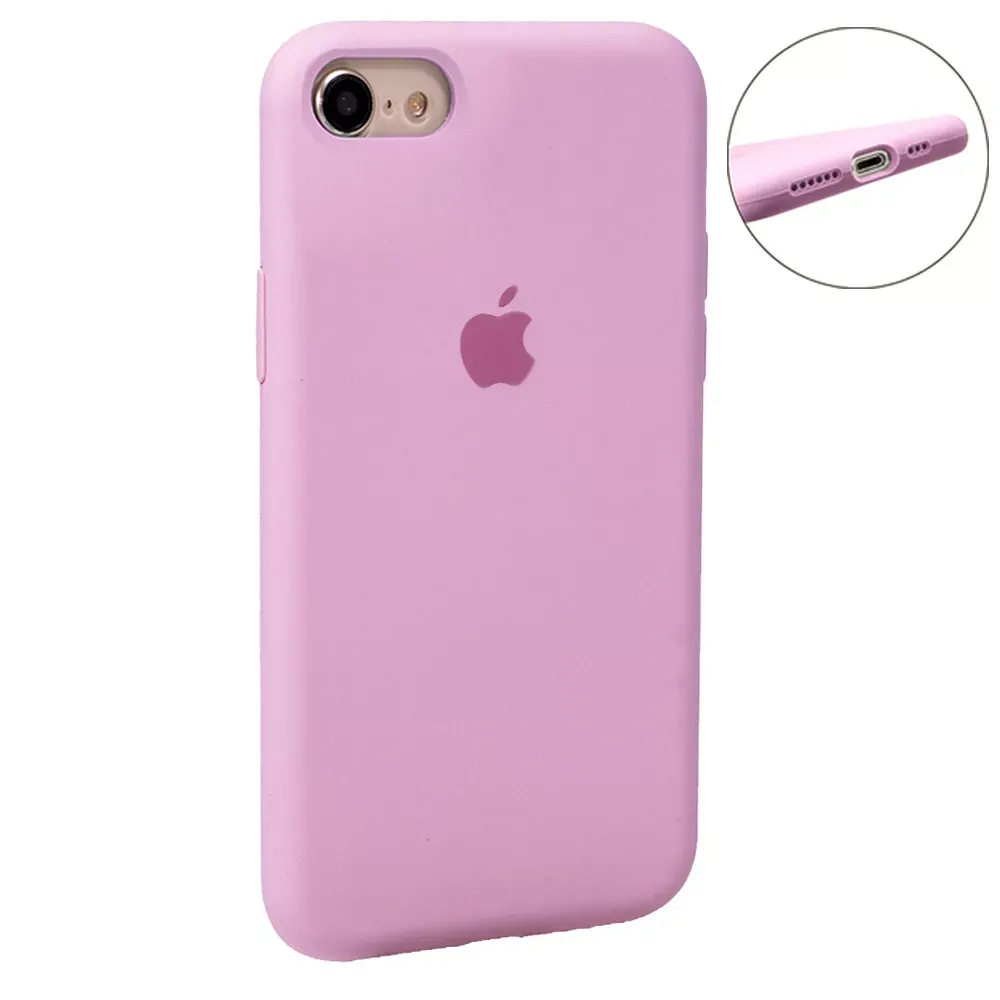 Original Silicone Case Full Size iPhone 7 ; 8 ; SE 2020 — Blue Bird Feather - фото 4