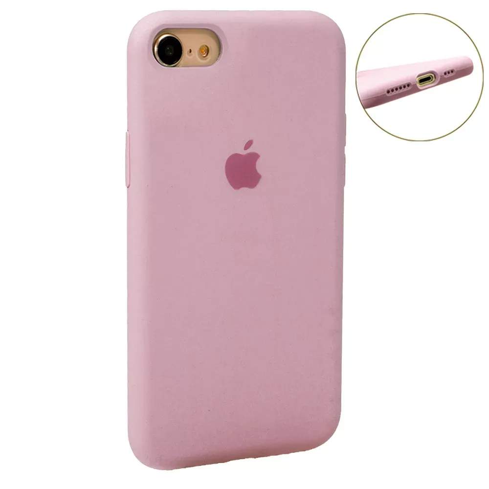 Original Silicone Case Full Size iPhone 7 ; 8 ; SE 2020 — Blue Bird Feather - фото 24