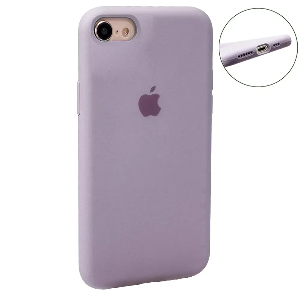 Original Silicone Case Full Size iPhone 7 ; 8 ; SE 2020 — Blue Bird Feather - фото 27