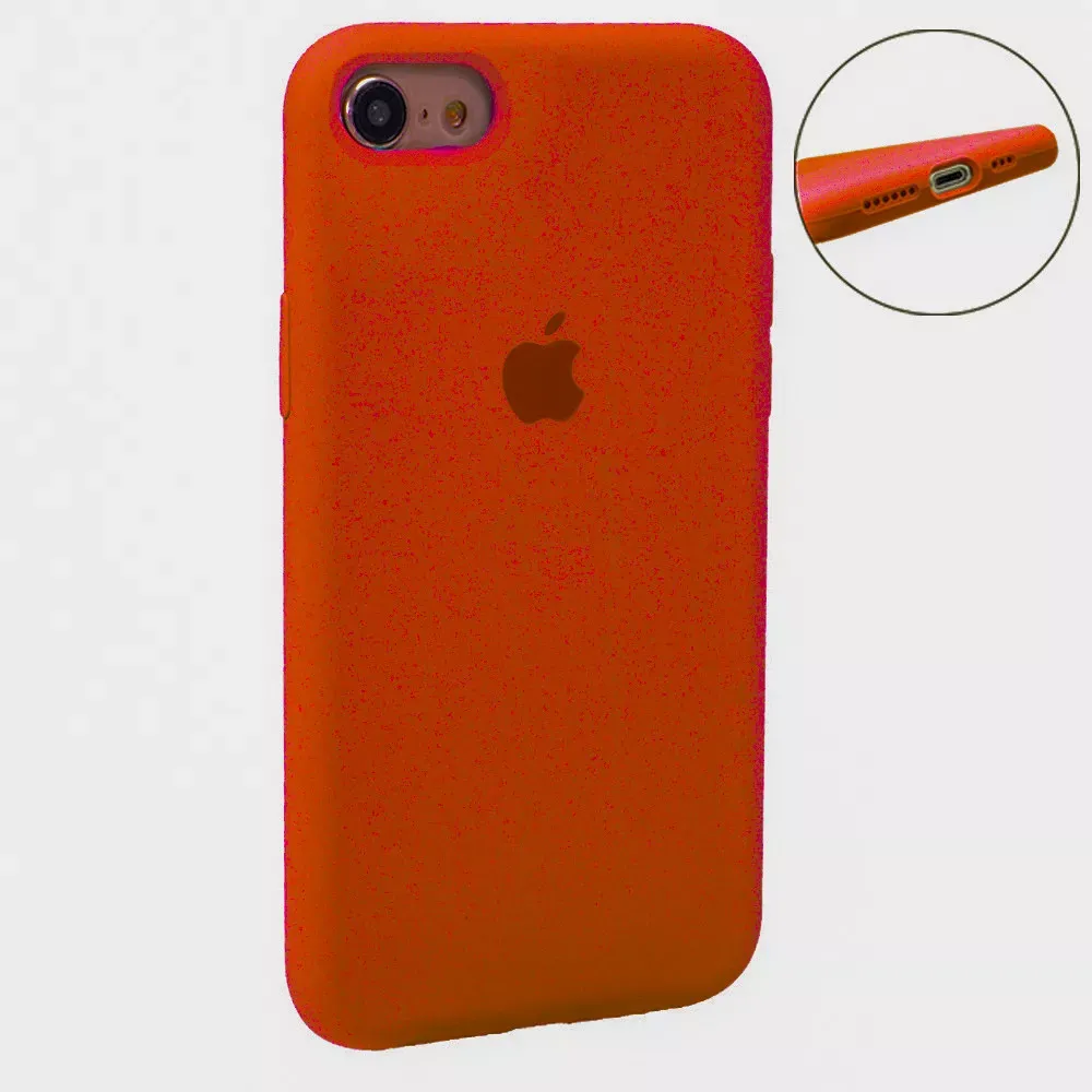 Original Silicone Case Full Size iPhone 7 ; 8 ; SE 2020 — Blue Bird Feather - фото 31