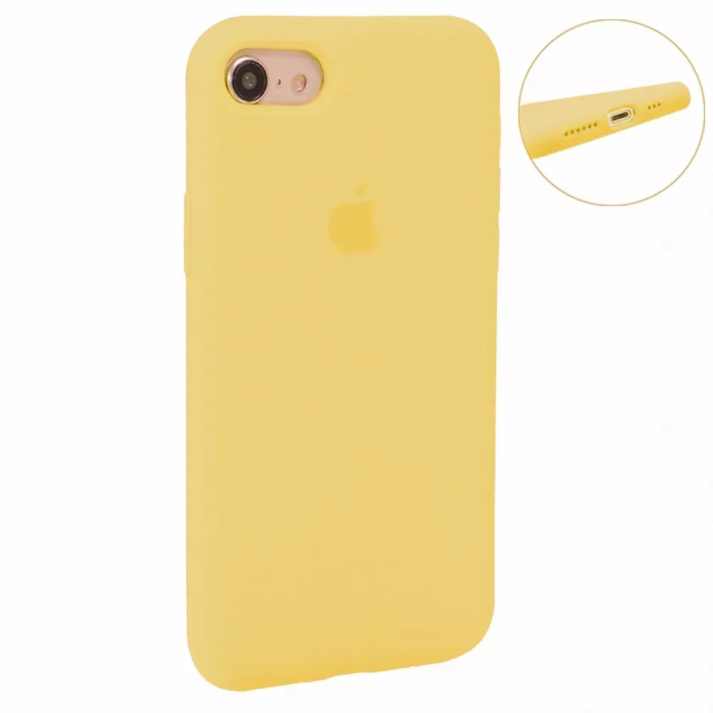 Original Silicone Case Full Size iPhone 7 ; 8 ; SE 2020 — Blue Bird Feather - фото 34