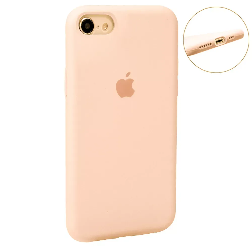 Original Silicone Case Full Size iPhone 7 ; 8 ; SE 2020 — Blue Bird Feather - фото 36