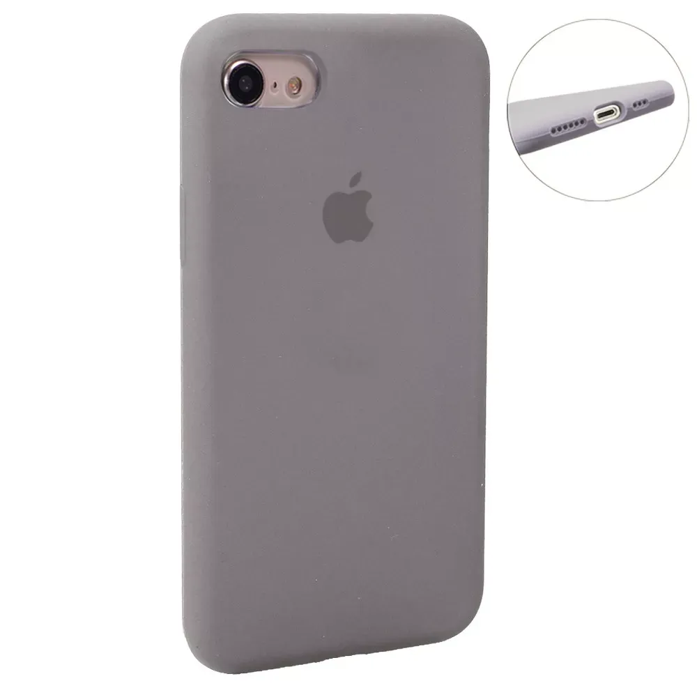 Original Silicone Case Full Size iPhone 7 ; 8 ; SE 2020 — Blue Bird Feather - фото 8