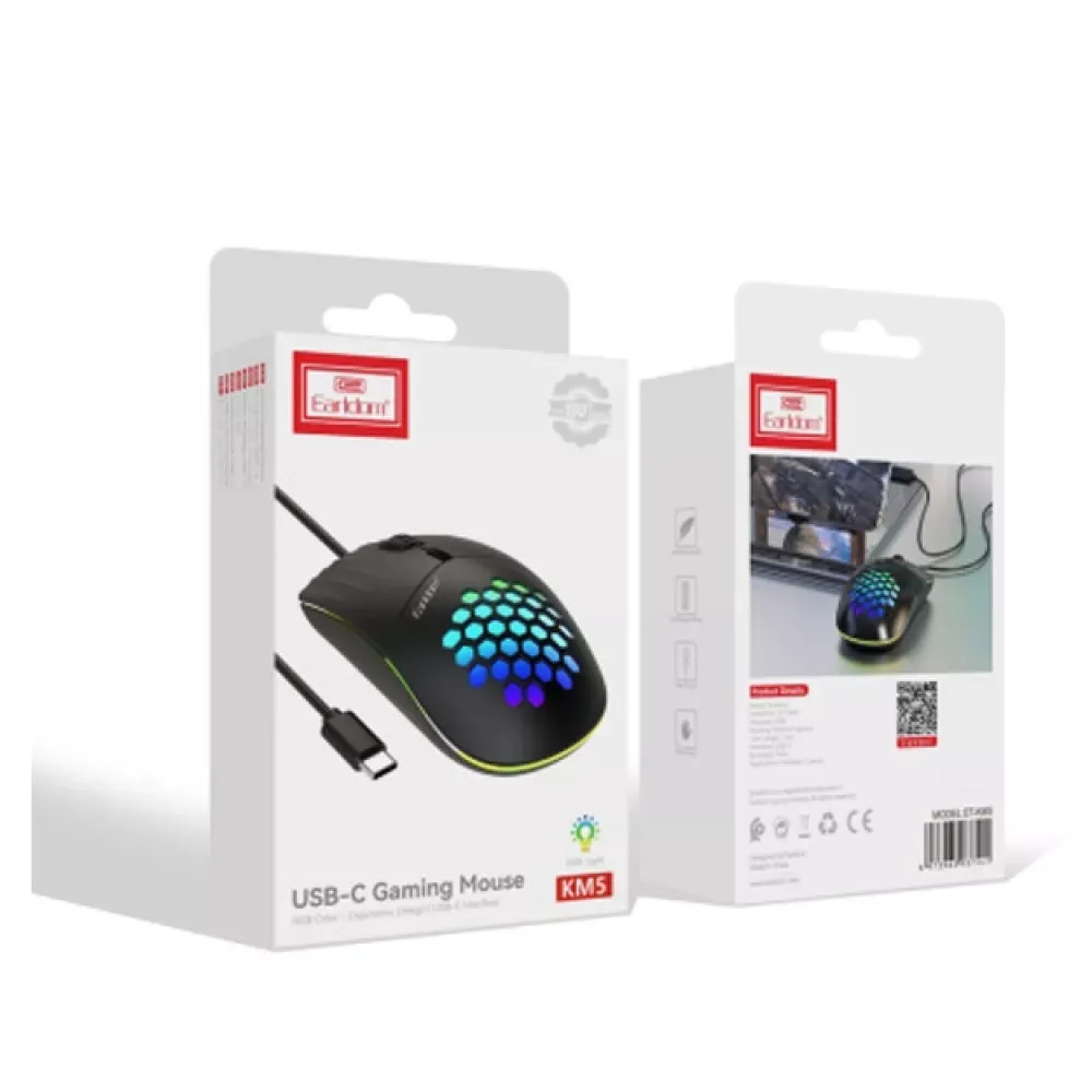 USB-C дротова миша — Earldom ET-KM5 - фото 4