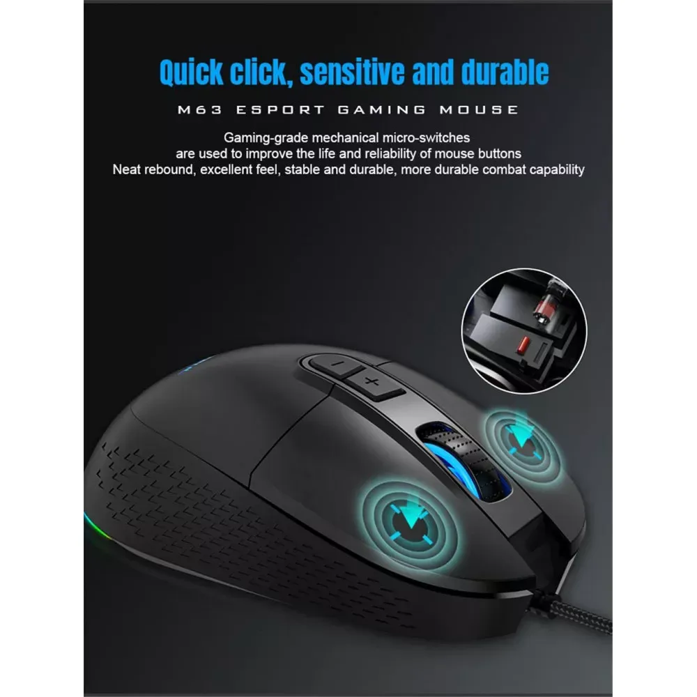 Дротова миша — M63 RGB - фото 8