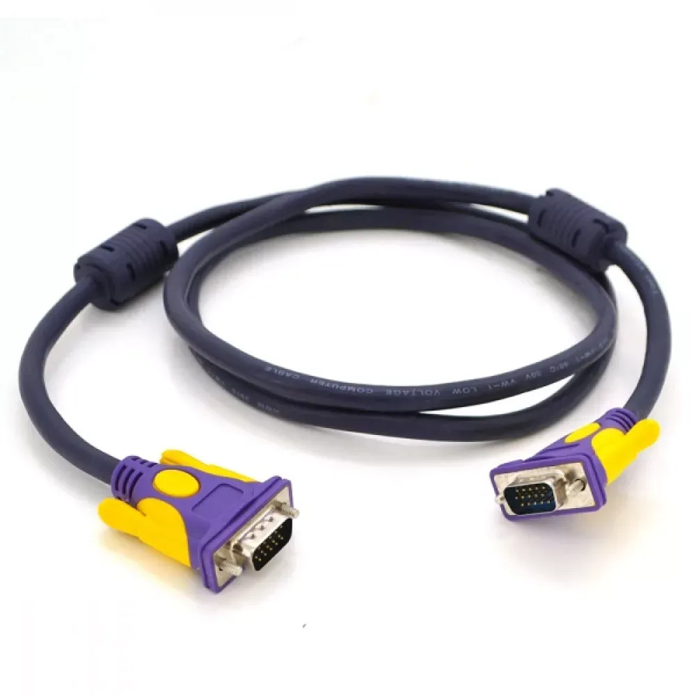 Кабель VGA - VGA 1.5m Black wiyh ferrite — фото 3