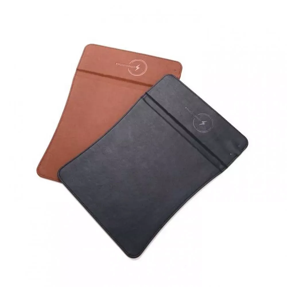 Килимок для миші Wireless Charging Black ; Brown - фото 4
