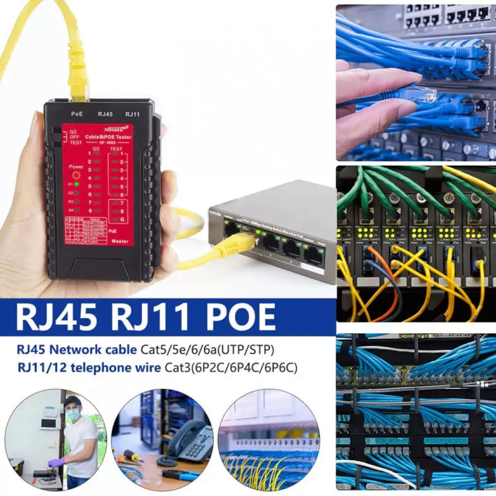Тестер сети LAN   RJ-45 RJ-11 - фото 3