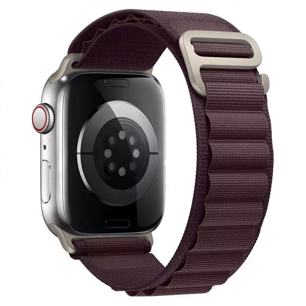 Ремінець Alpine Loop Design Apple Watch 38 mm 40 mm 41 mm — Marsala — Различные Apple Watch Series 3 38 mm, Apple Watch Series 4 40 mm, Apple Watch Series 7 41 mm