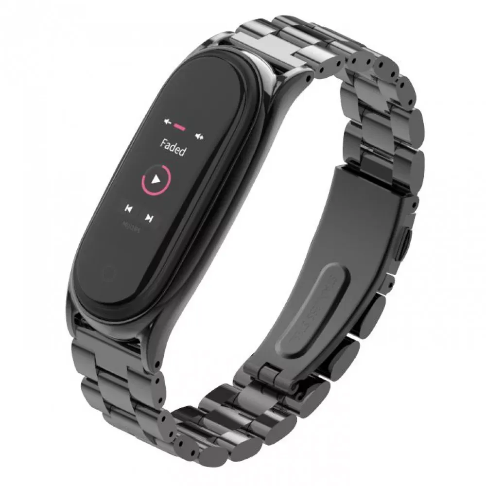 Ремінець Bead Design Xiaomi Mi Band 5 6 — Black