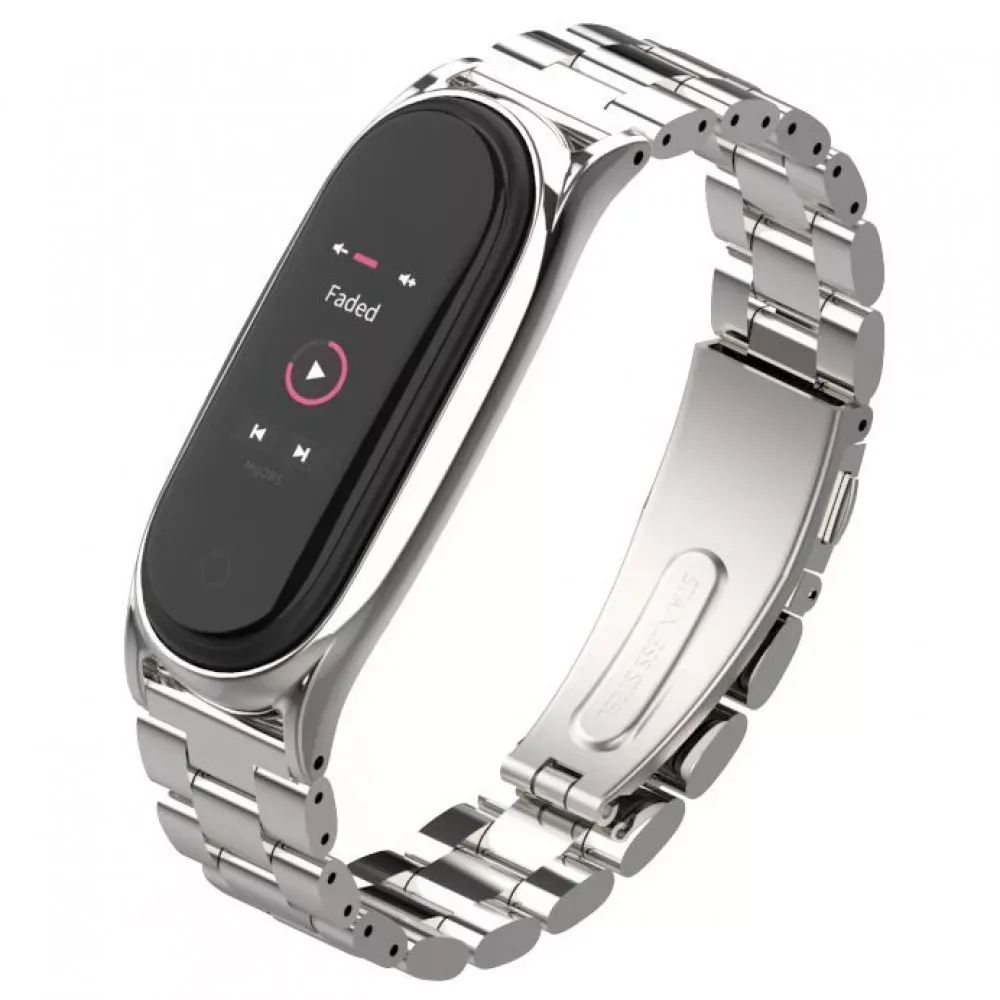 Ремінець Bead Design Xiaomi Mi Band 5 6 — Silver