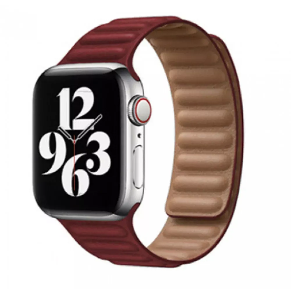 Ремінець Leather Link Apple Watch 38 mm 40 mm 41 mm — Red