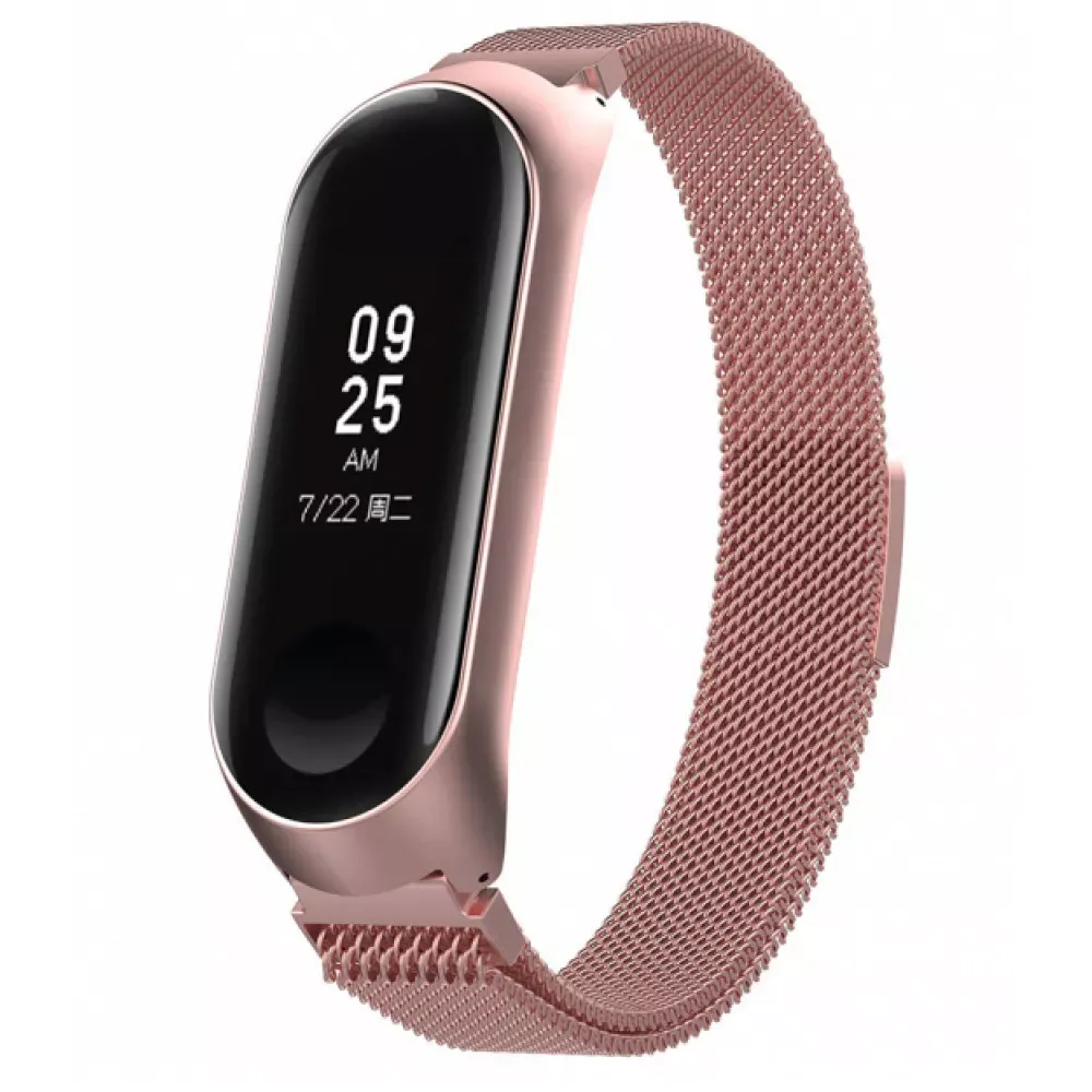 Ремінець Milanese Loop Xiaomi Mi Band 5 6 — Pink — Различные Xiaomi Mi Band 5, Xiaomi Mi Band 6