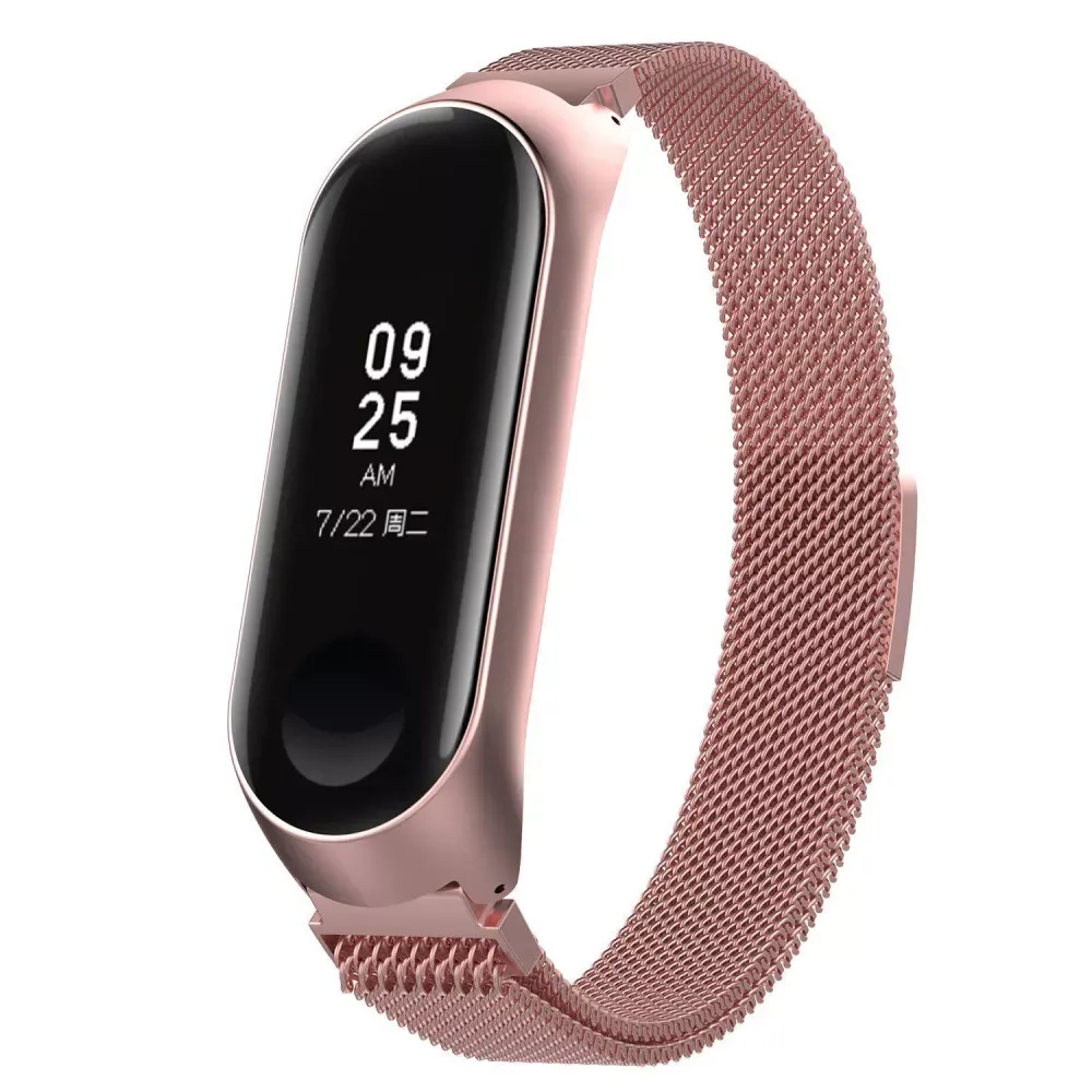 Ремінець Milanese Loop Xiaomi Mi Band 5 6 — Rose Gold