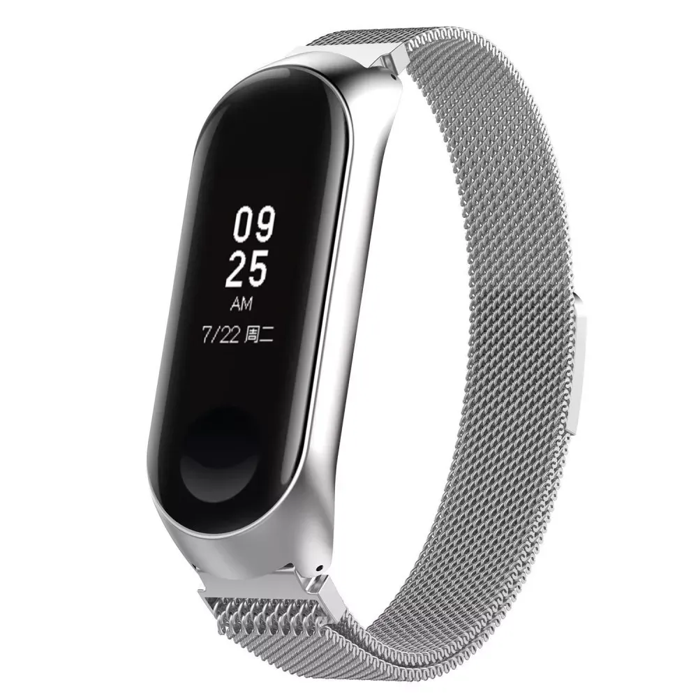 Ремінець Milanese Loop Xiaomi Mi Band 5 6 — Silver — Различные Xiaomi Mi Band 5, Xiaomi Mi Band 6