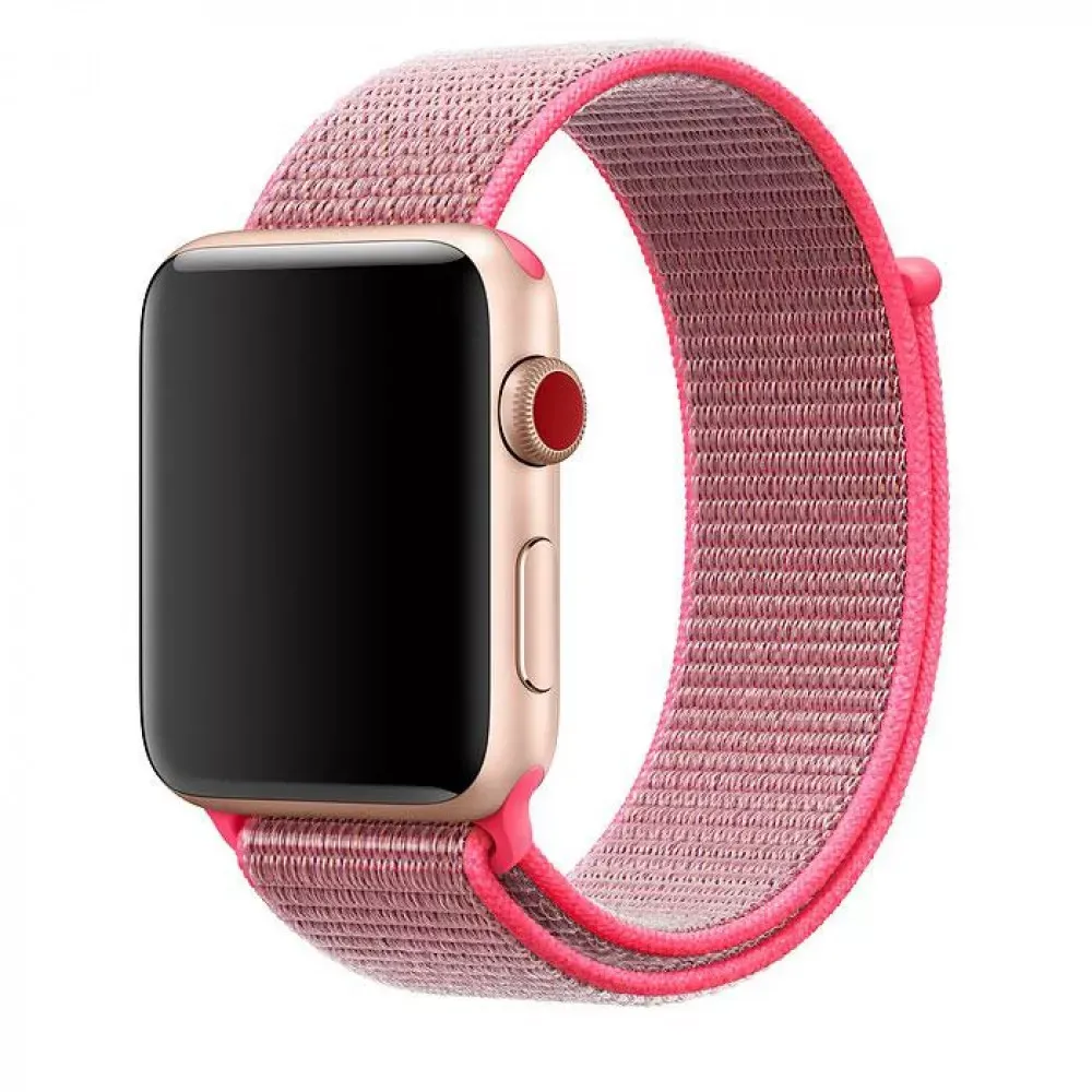 Ремінець Nylon Loop Apple Watch 42 mm 44 mm 45 mm 49 mm — Black & Blue — фото 5