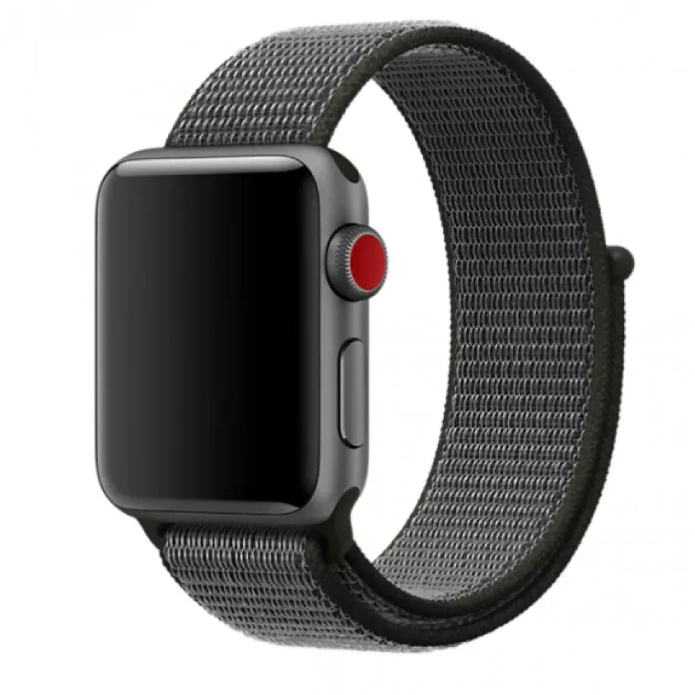 Ремінець Nylon Loop Apple Watch 42 mm 44 mm 45 mm 49 mm — Black & Blue — фото 8