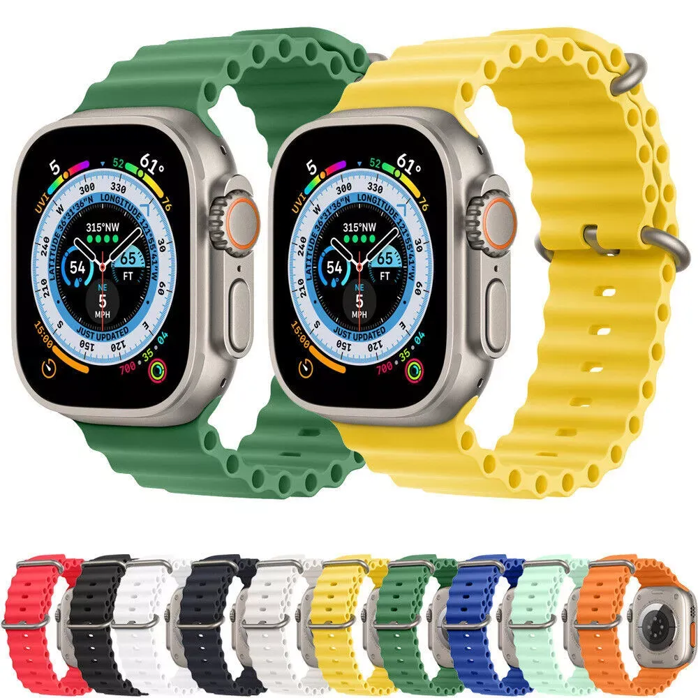 Ремінець Ocean Band Design Apple Watch 38 mm 40 mm 41 mm — Green — фото 3