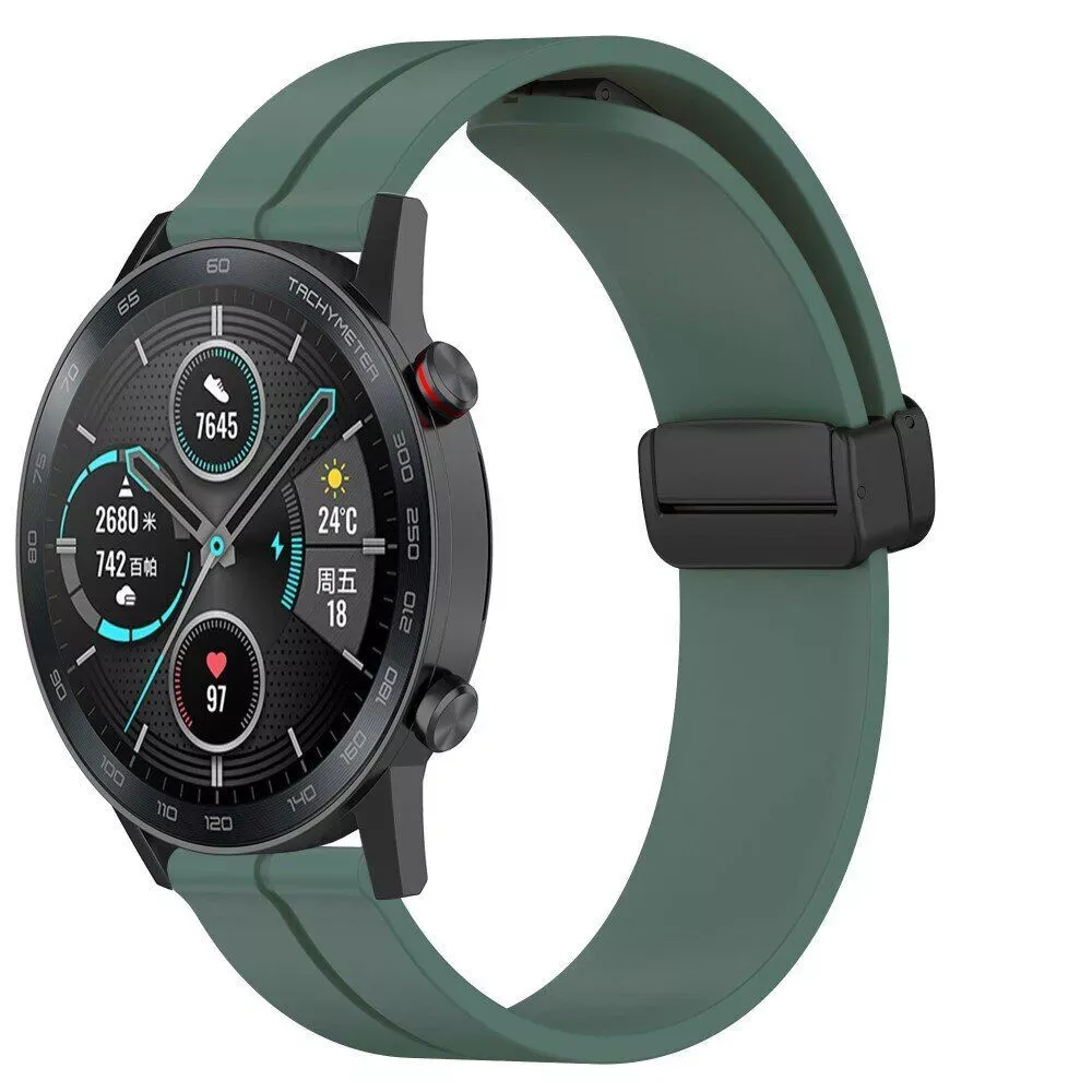 Ремінець Silicone Magic Lock Універсальний 20 mm — Pine needle green