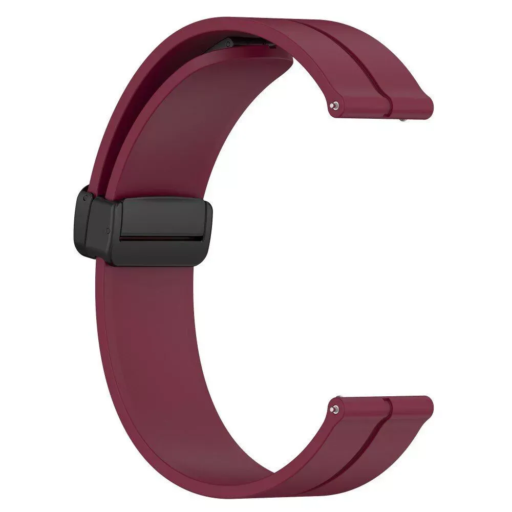 Ремінець Silicone Magic Lock Універсальний 20 mm — Red wine - фото 4