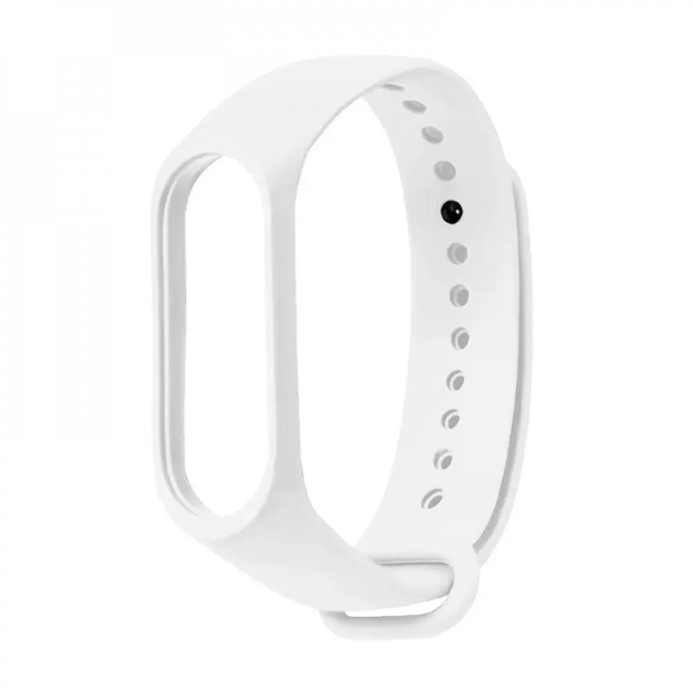 Ремінець Silicone Sport Band Xiaomi Mi Band 5 6 7 — White — Различные Xiaomi Mi Band 5, Xiaomi Mi Band 6, Xiaomi Mi Band 7