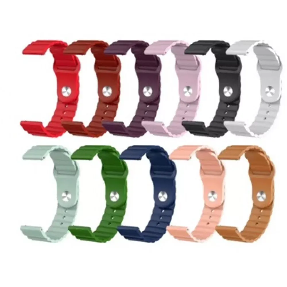 Ремінець Silicone Wave Універсальний 22 mm — Black - фото 4