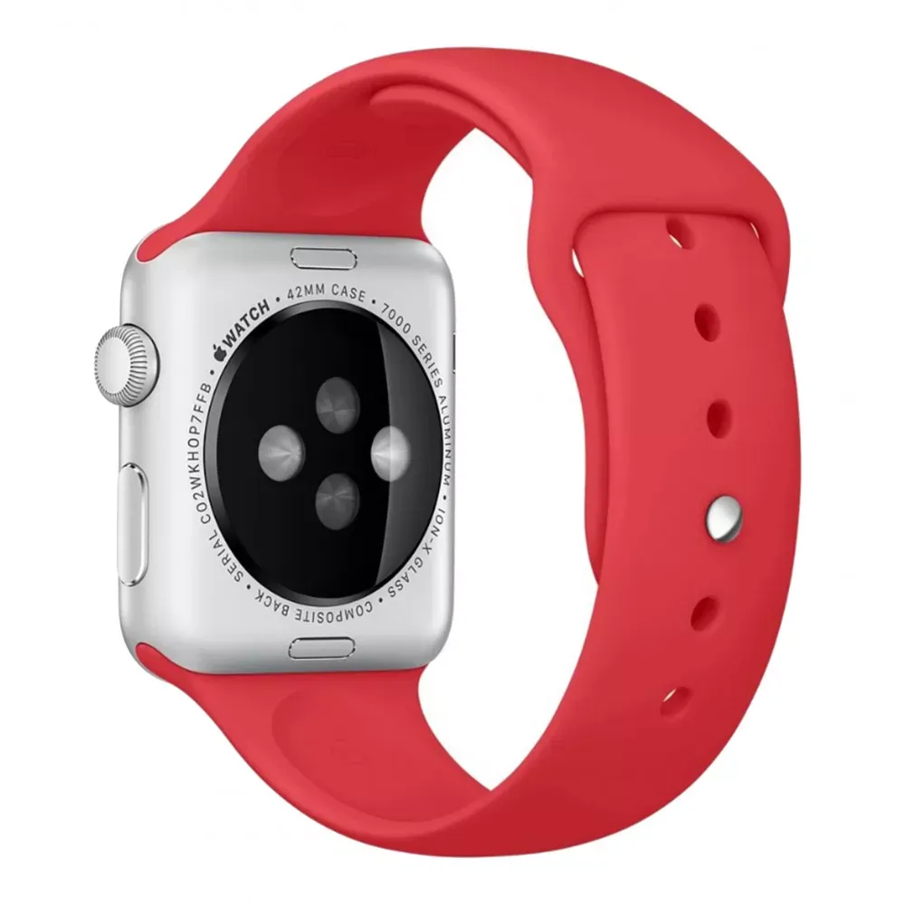 Ремінець Sport Band Apple Watch 38 mm 40 mm 41 mm — Red (14) — Различные Apple Watch Series 7 41 mm, Apple Watch Series 3 38 mm, Apple Watch Series 4 40 mm
