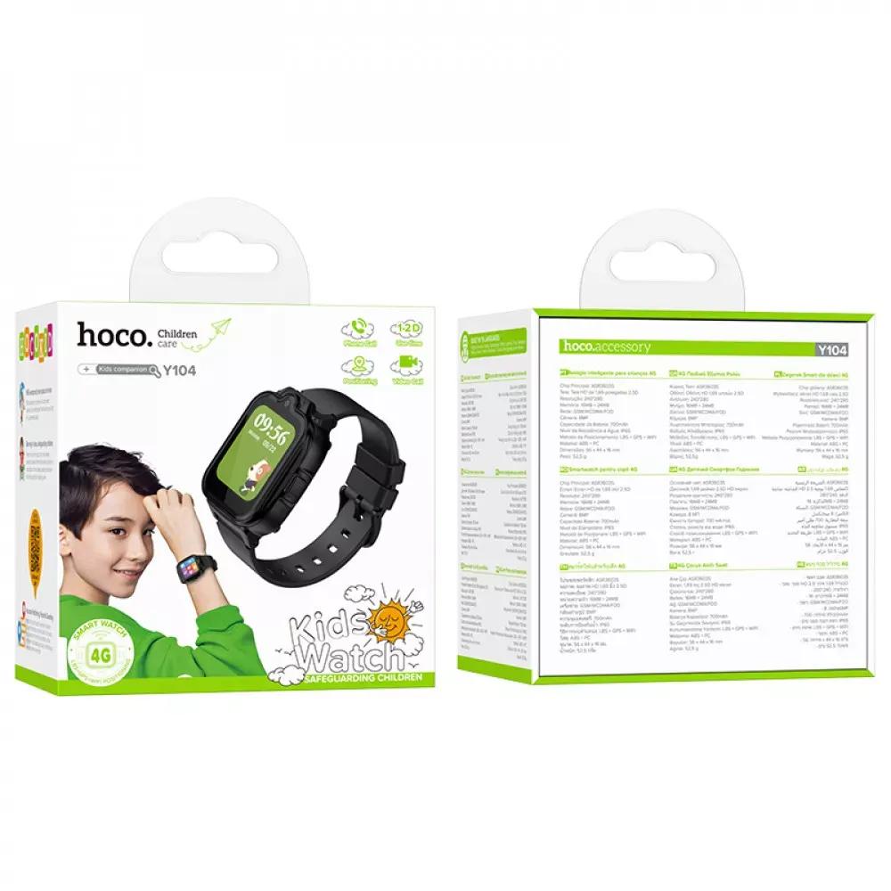 Smart Baby Watch (Call Version) — Hoco Y104  — Black - фото 3