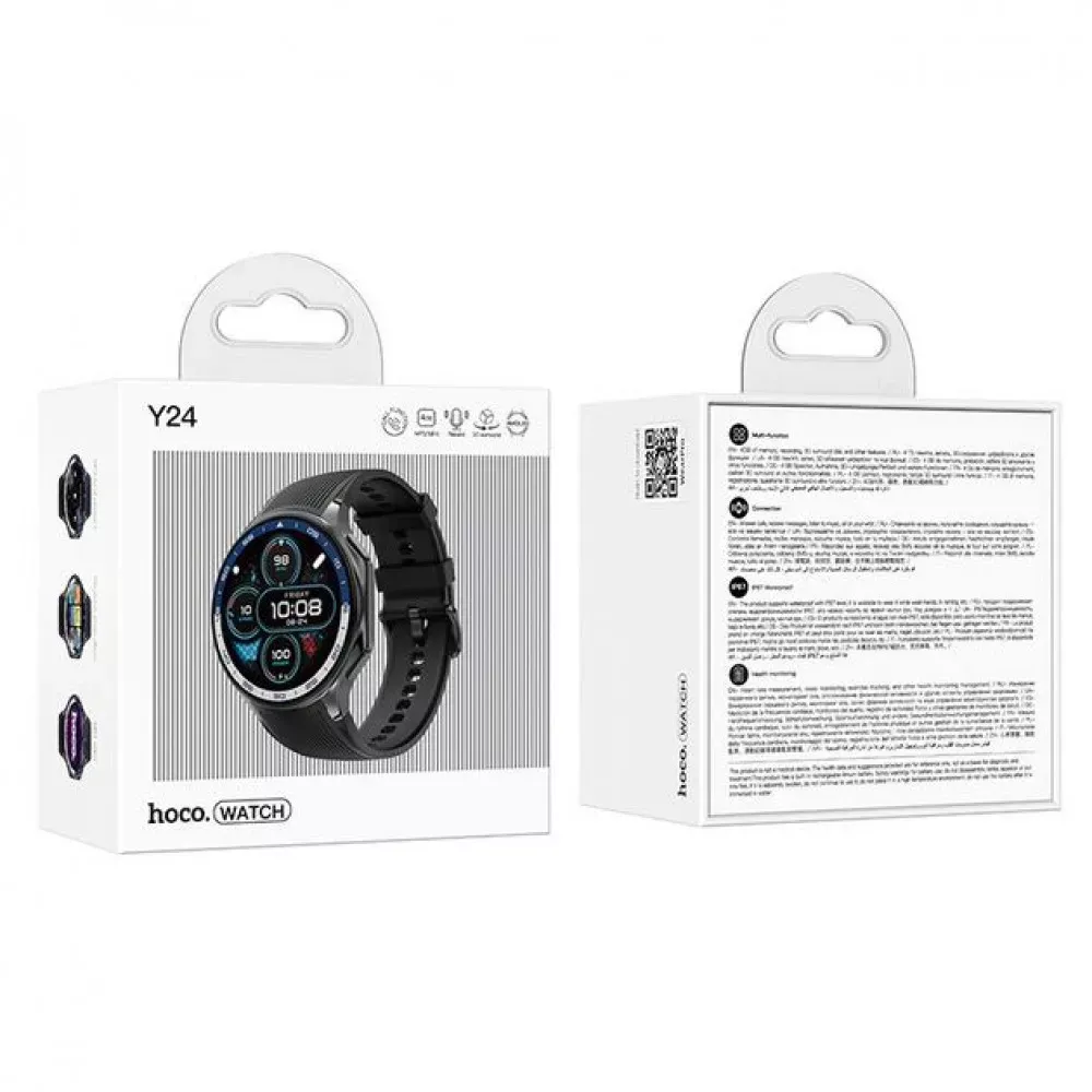 Smart Sports Watch (Call Version) Hoco Y24 — Black - фото 3