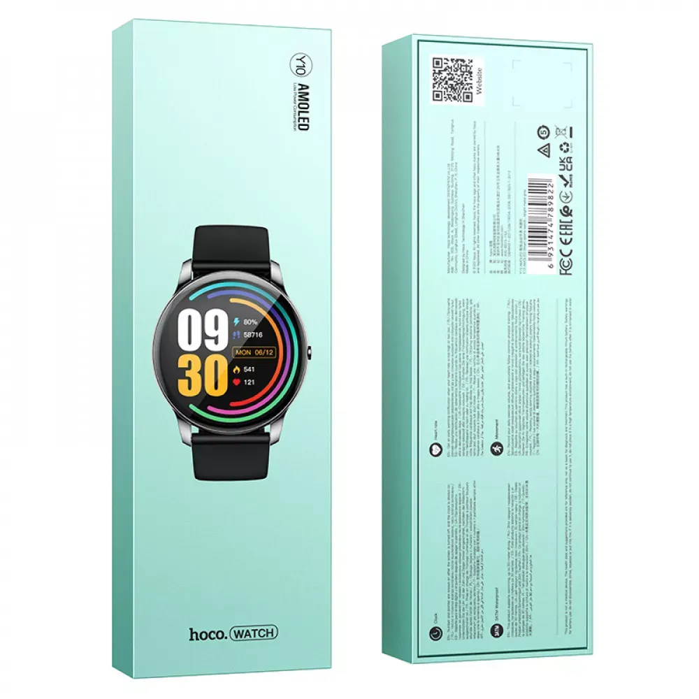 Smart Sports Watch Hoco Y10 AMOLED — Bright Metal Gray — фото 3