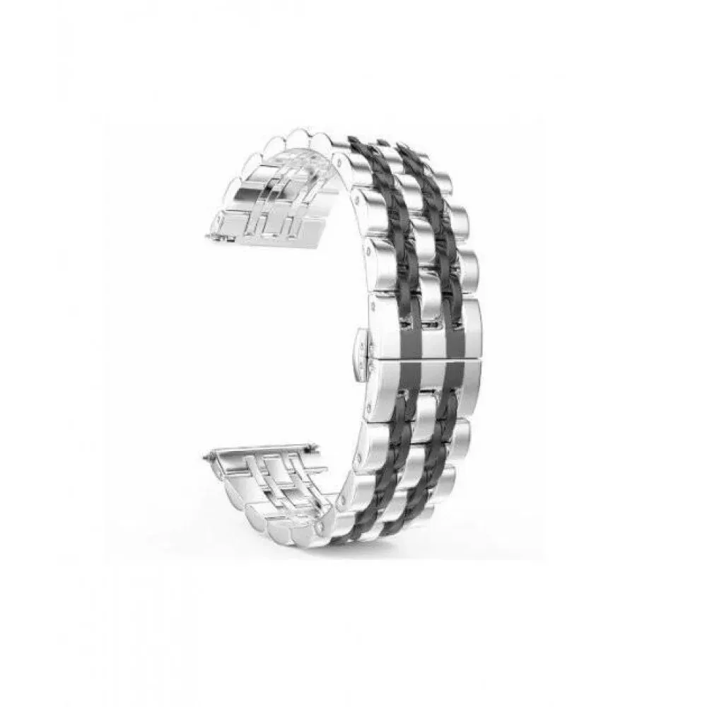 Ремінець 7 Bead Apple Watch 42 mm 44 mm 45 mm 49 mm Black & Silver — фото 3