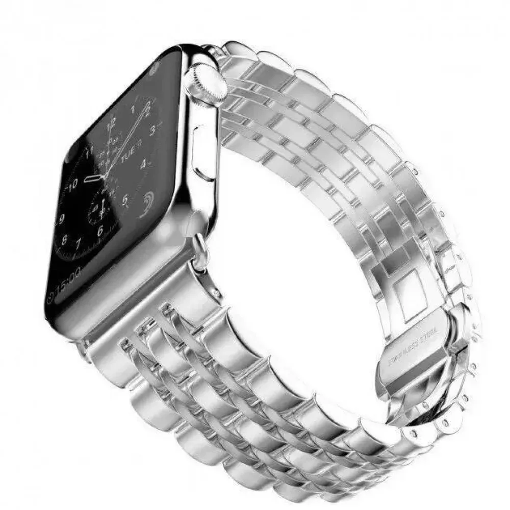 Ремінець 7 Bead — Apple Watch 42 mm | 44 mm | 45 mm | 49 mm Silver — фото 3