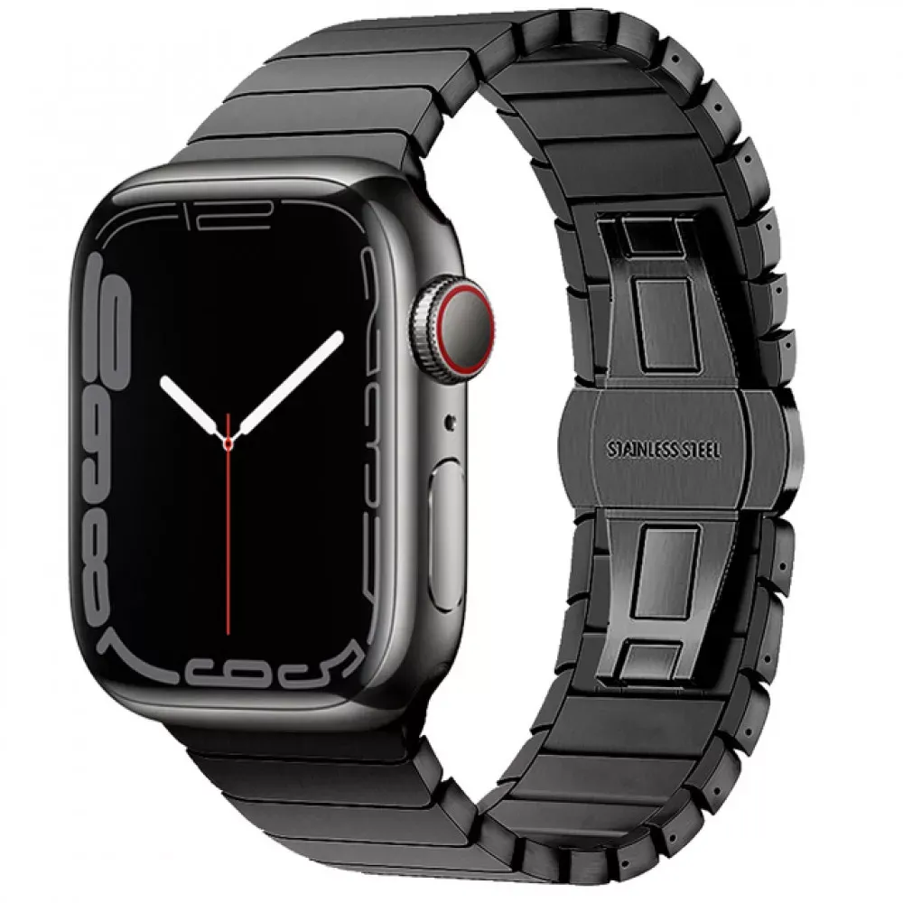 Ремінець Butterfly Steel Apple Watch 42 mm 44 mm 45 mm 49 mm Black
