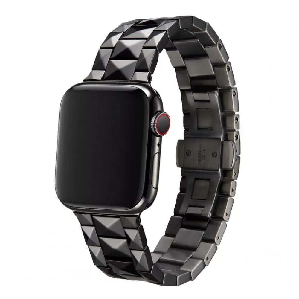 Ремінець Ceramic Rhombus Design Apple Watch 38 mm 40 mm 41 mm — Black — Различные Apple Watch Series 7 41 mm, Apple Watch Series 3 38 mm, Apple Watch Series 4 40 mm