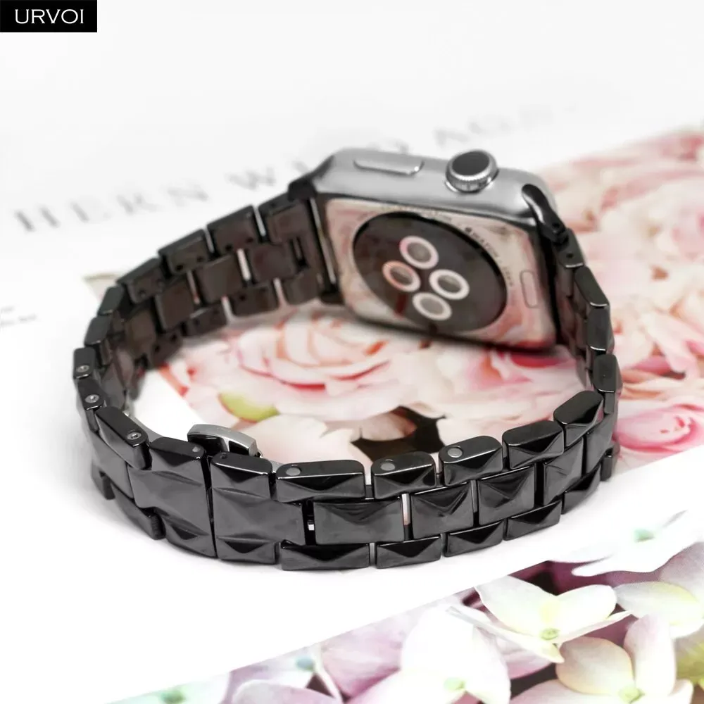 Ремінець Ceramic Rhombus Design Apple Watch 38 mm 40 mm 41 mm — Black — фото 3