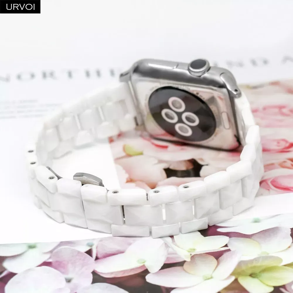 Ремінець Ceramic Rhombus Design Apple Watch 38 mm 40 mm 41 mm — White — фото 3