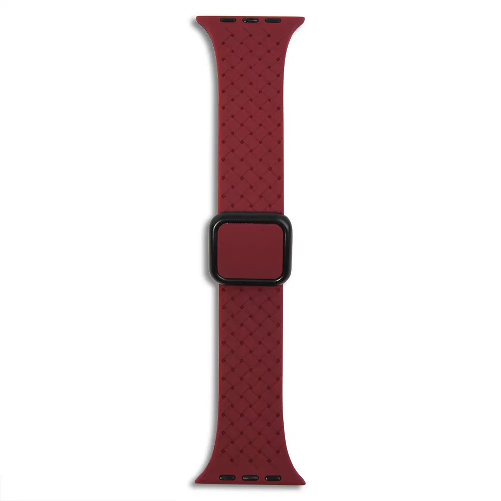 Ремінець Fabric pattern Design Apple Watch 38 mm 40 mm 41 mm — Dark Red