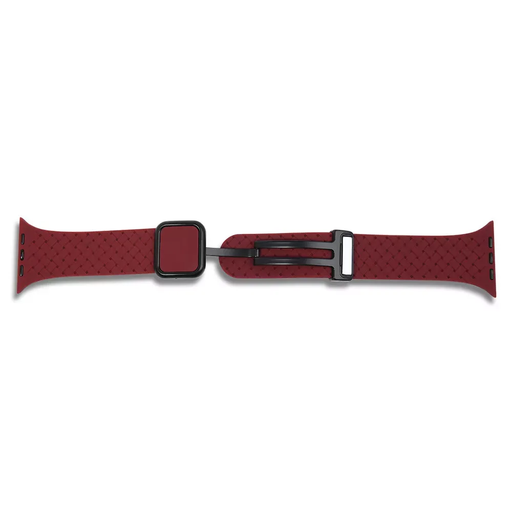 Ремінець Fabric pattern Design Apple Watch 42 44 45 49 mm — Dark Red — фото 3