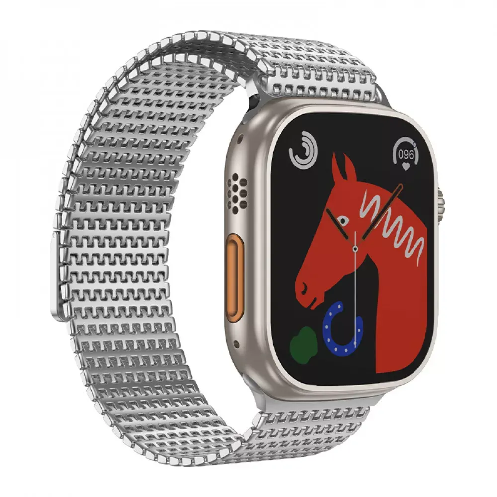 Ремінець Hoco AS105 — Apple Watch 42 mm | 44 mm | 45 mm | 49 mm Silver — Hoco Apple Watch Series 3 42 mm, Apple Watch Series 4 44 mm, Apple Watch Series 7 45 mm, Apple Watch Series 8 49 mm