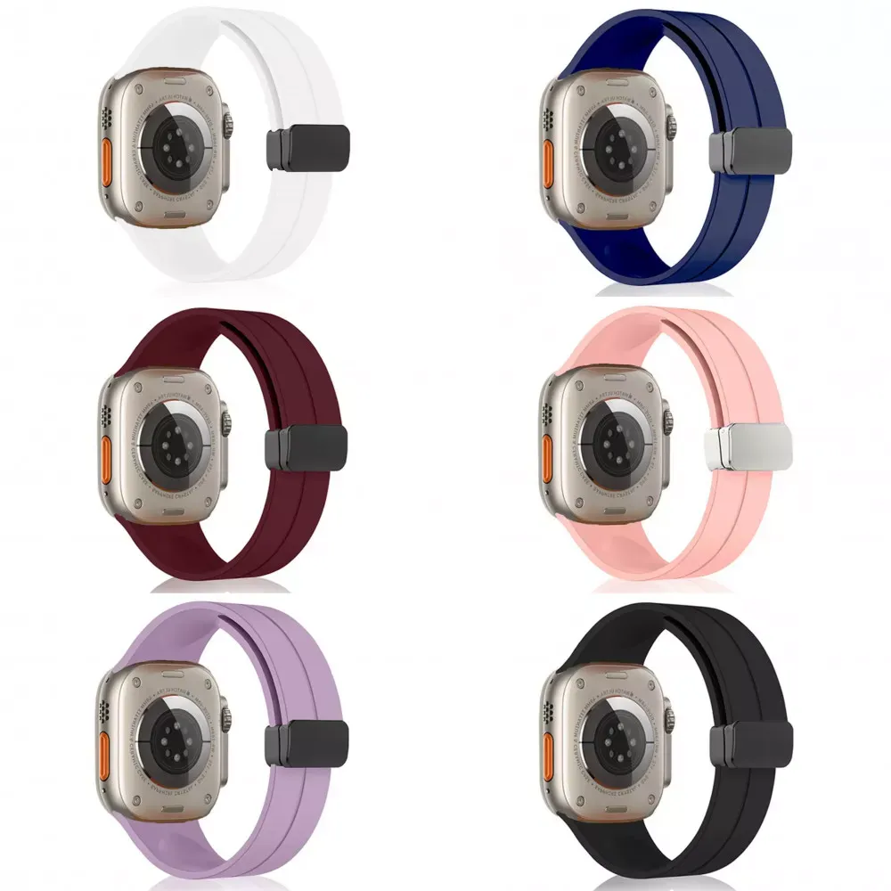 Ремінець Magic Lock Apple Watch 42 mm 44 mm 45 mm 49 mm — Black - фото 4