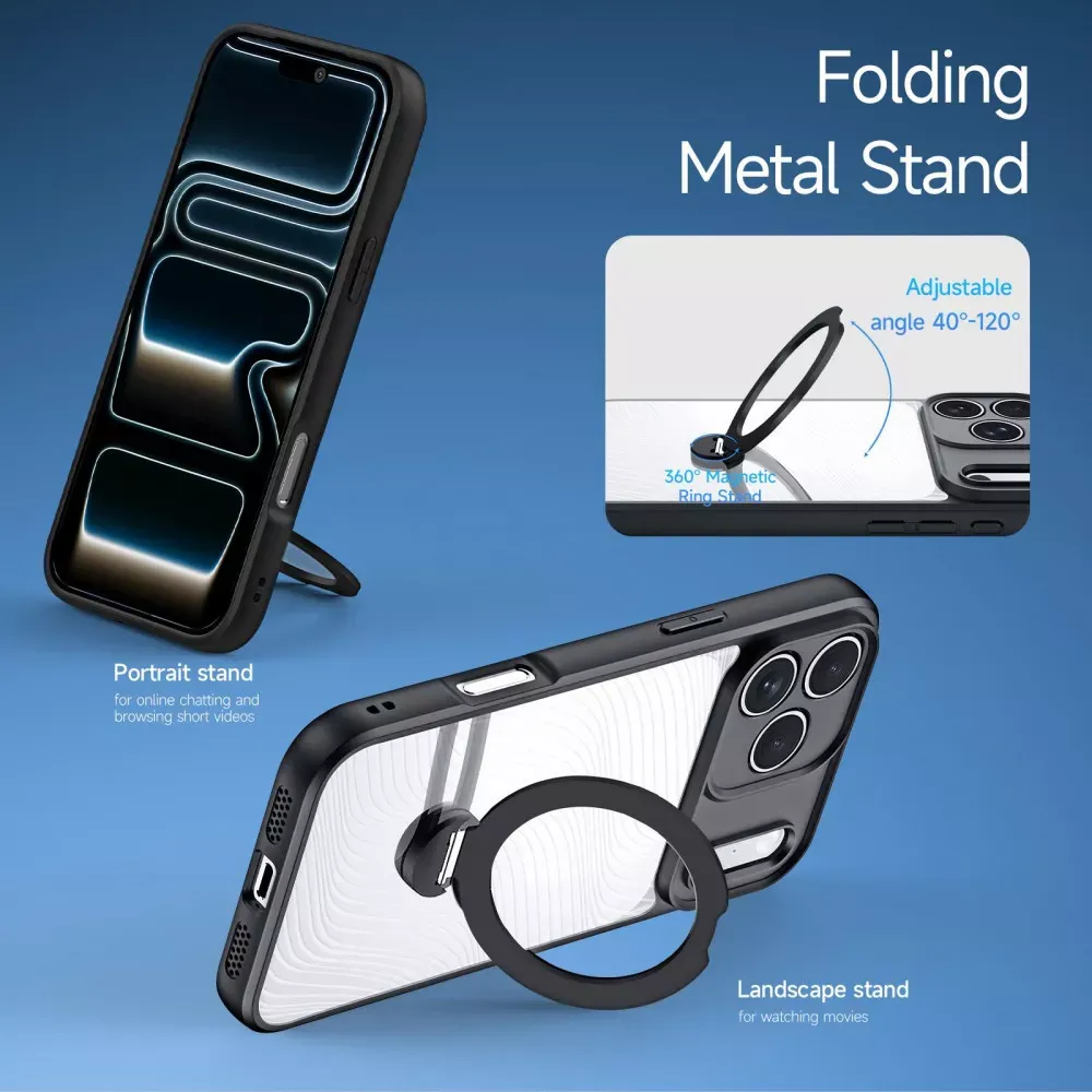 Aimo Mag Series TPU Case with Magnetic Stand — iPhone 17 - фото 5