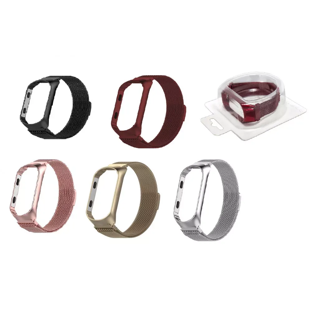 Ремінець Milanese Loop Xiaomi Mi Band 3 ; 4 — Red - фото 3