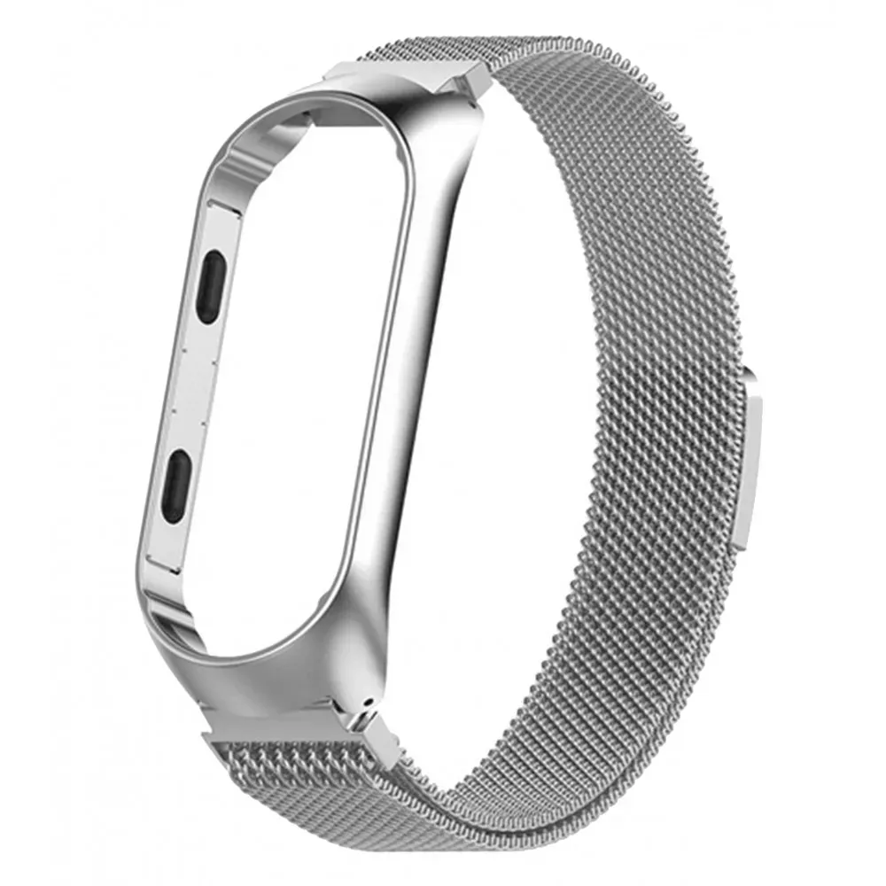 Ремінець Milanese Loop Xiaomi Mi Band 3 ; 4 — Silver — Различные Xiaomi Mi Band 3, Xiaomi Mi Band 4