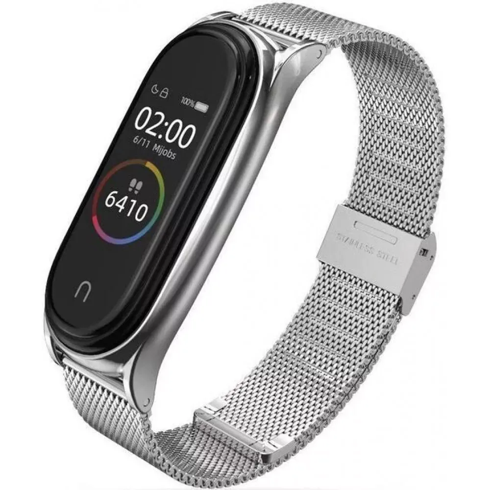 Ремінець Milanese Loop Xiaomi Mi Band 7 — Silver — Различные Xiaomi Mi Band 7