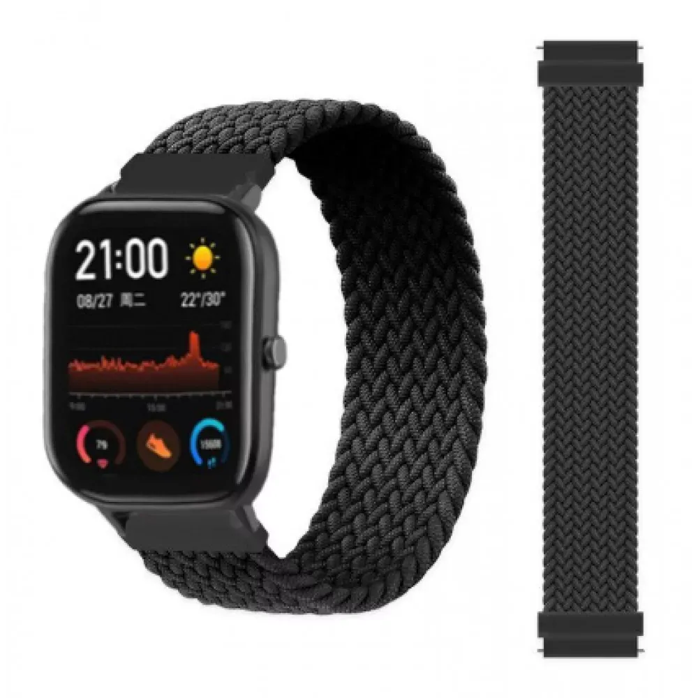 Ремінець Nylon Solo Loop (Long 145 mm) Універсальний 20 mm — Black — Различные